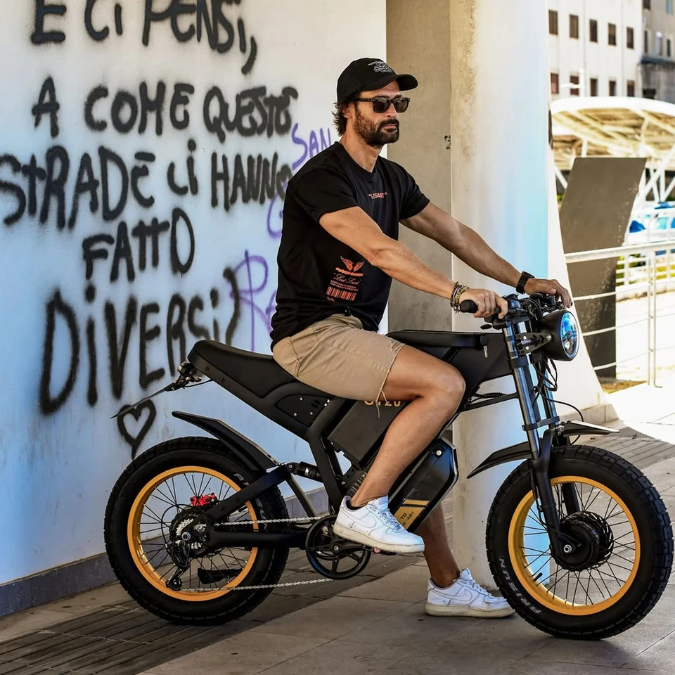 Electric bike GT20PRO peak 4000W motor 48V40AH dual battery off-road electric bicycle 20*4.0 tires all-terrain rideable e-bike image 8