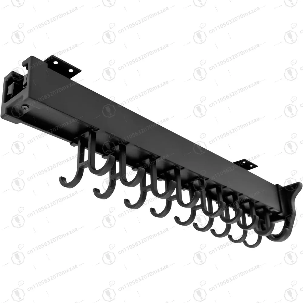 

Complete Cabinet Solution: 20" Pull-Out Pot Rack with 9-Pair Hooks, Adjustable Under-Sink Organizer