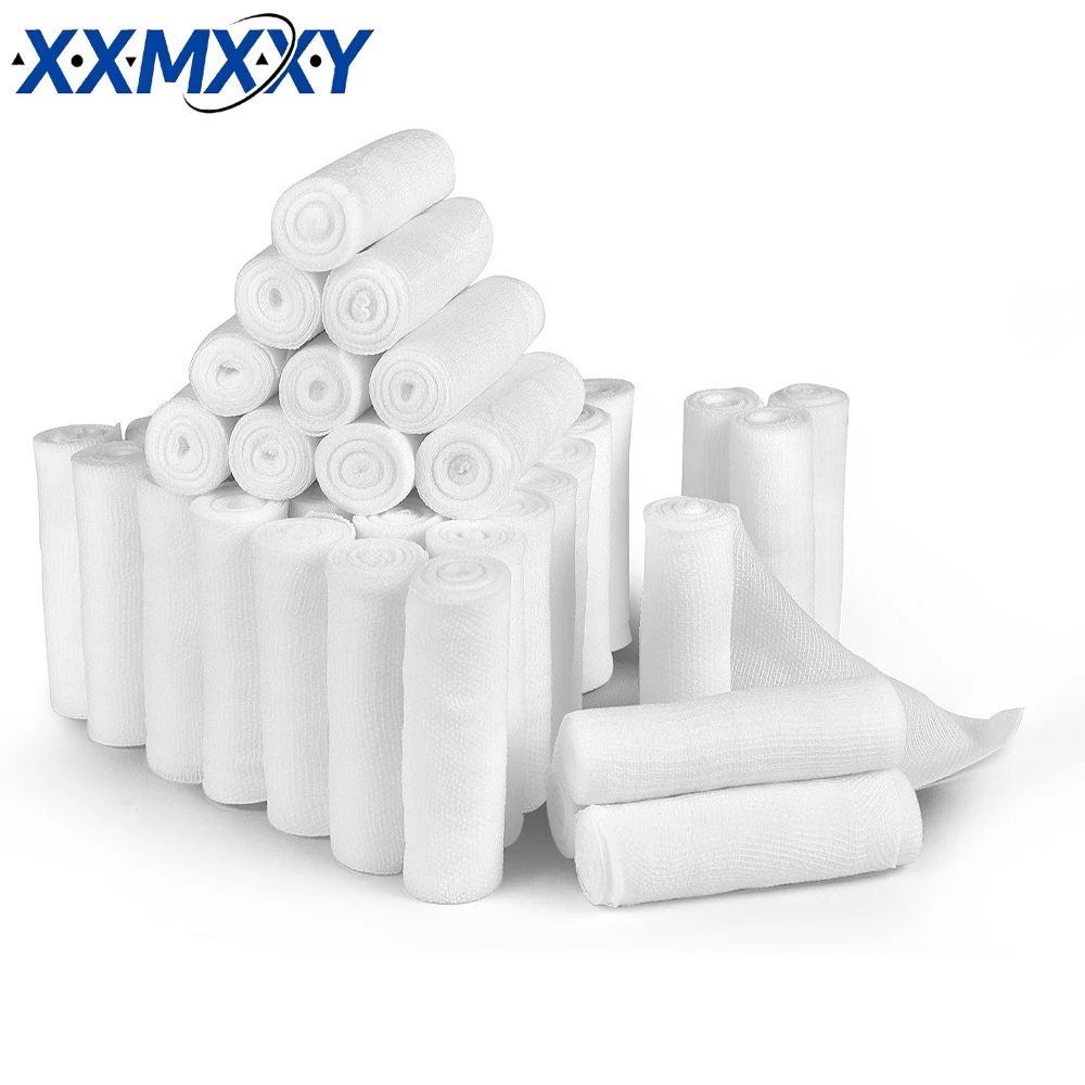 10 Roll PBT Elastic Bandage Medical Supply Conforming First Aid Gauze Rolls for Wound Dressing Emergency Care for Wound Dressing