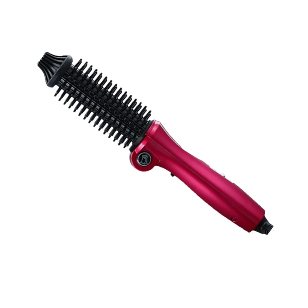 

Foldable Ceramic Curling Iron Brush Dual Travel Hair Curler Hot Air Brush Safety Auto Shut Off