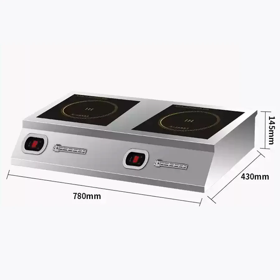 High-power Induction Cooker 5000W Electric Cooking Hotel Flat Concave Stir-fry Double Cooker Magnetic Control Model