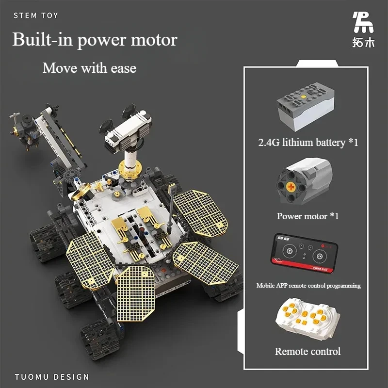 1007pcs MOC Technical Mars Exploration Rover Building Blocks Assembling Bricks Model Toys for Childrens Christmas Gift Sets