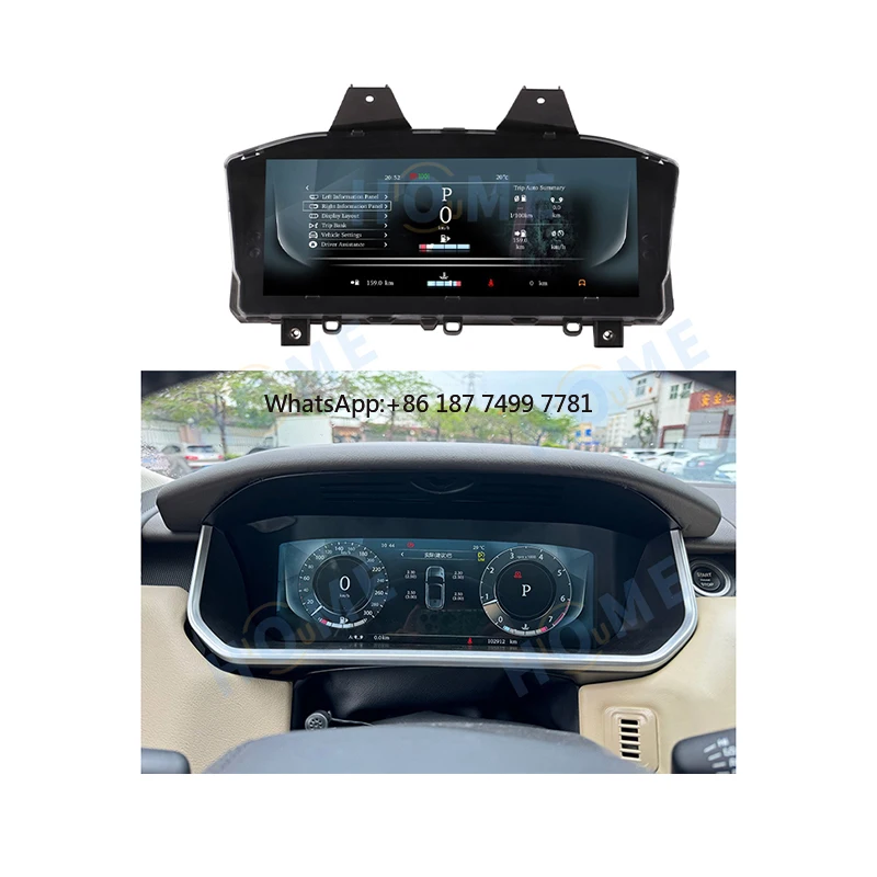 

12.3 Inch Digital Cluster LCD Dashboard Support CarPlay for Range Rover Vogue Sport 2014-2017 Instrument Panel Speedometer