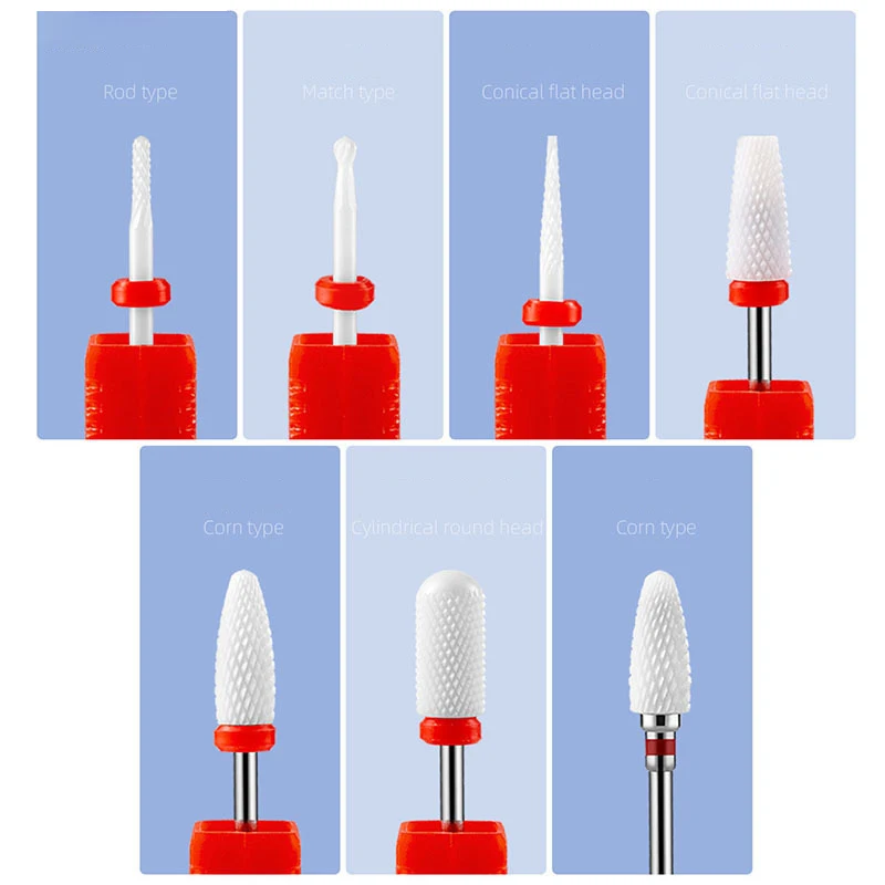 1 pz ceramica tungsteno Nail Drill Bit fresa per Manicure Pedicure lime per unghie Buffer Nail Art Equipment Accessory