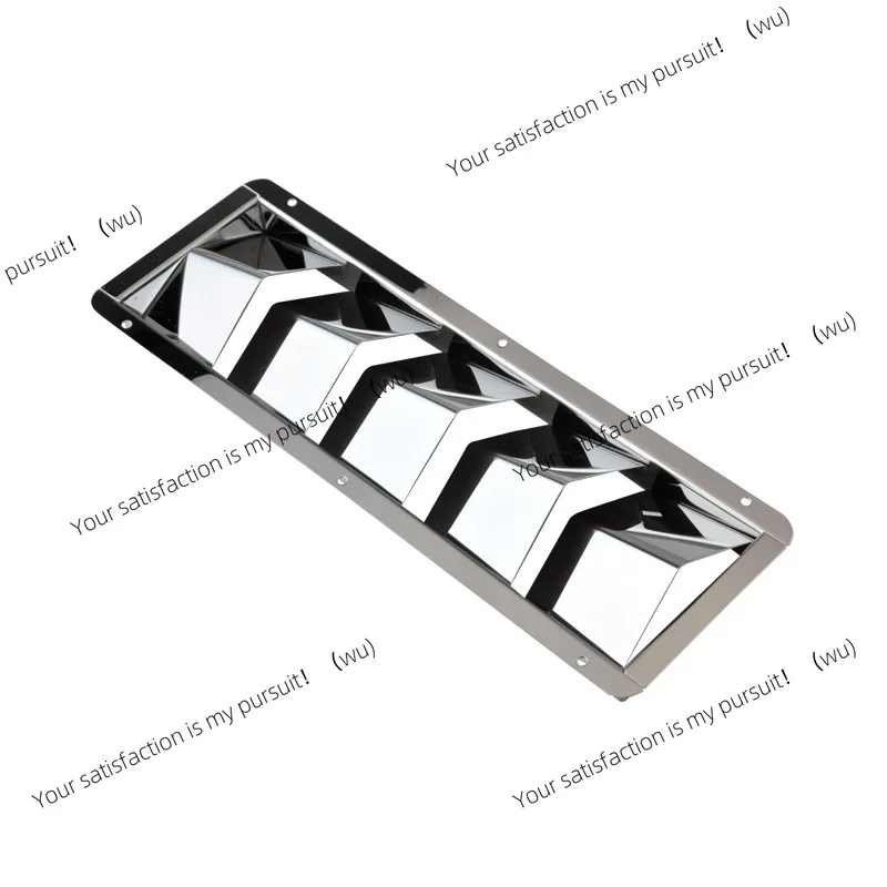 Stainless steel bending 5-grid louvers, ventilation port 322mm ventilation, air outlet, heat dissipation hole, square mesh