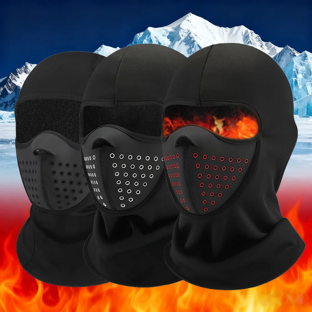 

Winter Motorcycle Face Mask Windproof Keep Warm with Fleece Lining Dustproof Breathable For Moto Bike Cycling OffRoad Protection