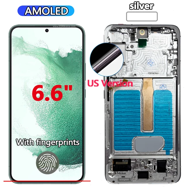 Nieuw AMOLED-scherm voor Samsung Galaxy S22+ 5G LCD-scherm Touchscreen Digitizer voor Samsung S22 Plus 5G LCD-scherm vervanging