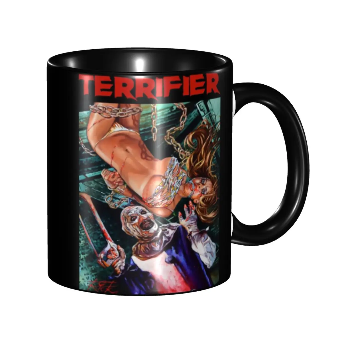 Terrifiers Art Horror Movie Art Mug Custom Coffee Ceramic Mug Cup Creative Gift