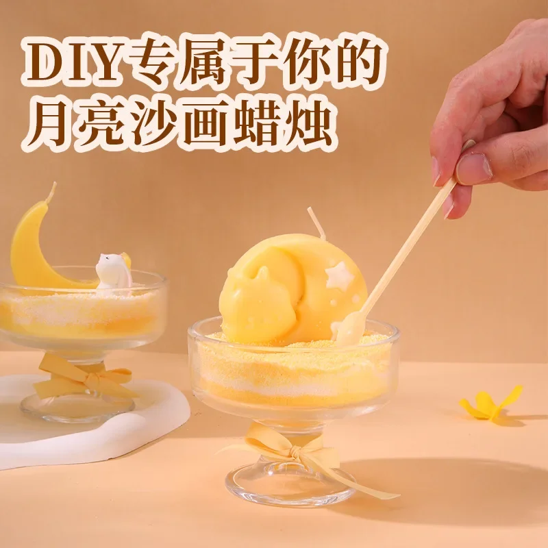 Mid-Autumn Festival Moon Sand Painting Gift Box Full Moon Half Moon Scented Candles DIY Gifts Creative Interior Ornaments