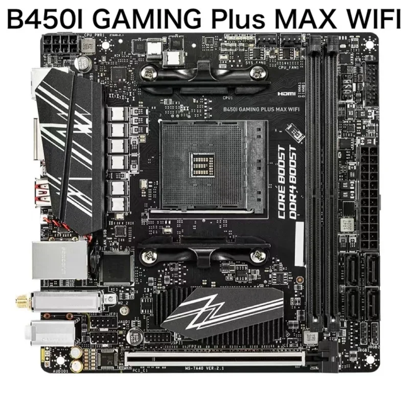 For MSI B450I GAMING PLUS MAX WIFI Motherboard MS-7A40 DDR4 B450 Mini-ITX Mainboard 100% Tested OK Fully Work Free Shipping