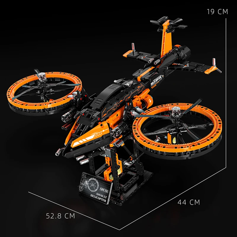 IN MAGAZZINO MOC Tecnico Militare Aerei da combattimento Building Blocks Assemblaggio di elicotteri Mattoni Modello Giocattoli per bambini Set regalo