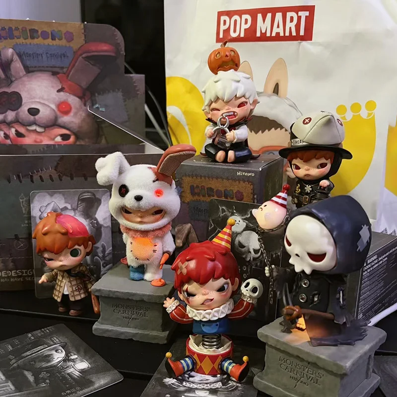 

Карнавальная серия POPMART Hirono Monsters, фигурка, слепая коробка, реквизит для сцены, украшение комнаты, детская коллекционная игрушка, подарок на день рождения