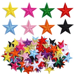 10Pcs/Lot Multi Color five-pointed star Shaped Cloth Sticker Heat Transfers Patches Hat T-shirt Jacket Decoration Accessories
