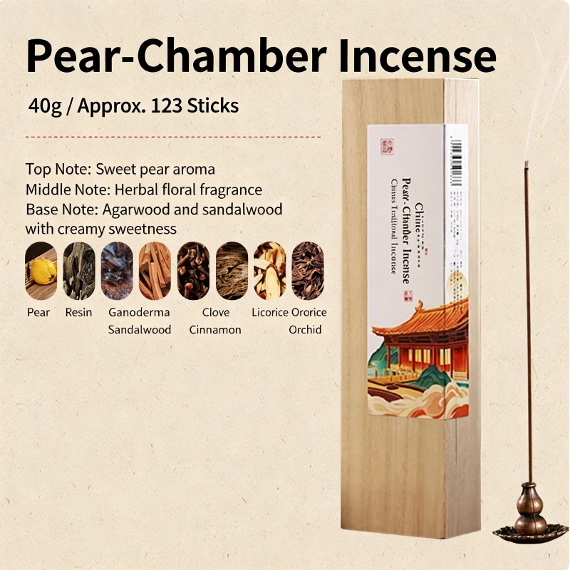 Best‑Selling Incense Sticks, Pear‑Chamber, Agarwood, Sandalwood, Osmanthus, Indoor Home Aromatherapy Incense