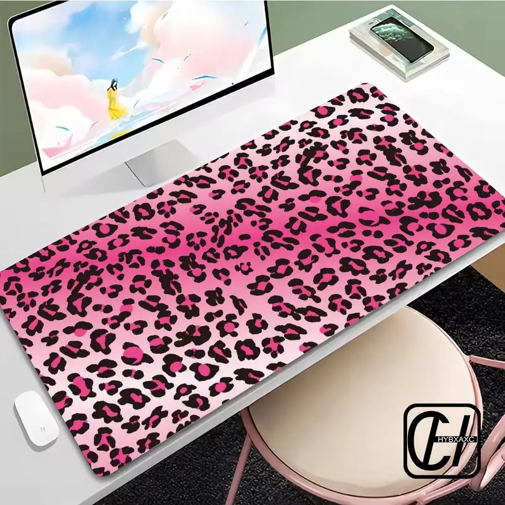 Leopard Print Mouse Pad Large Keyboard Mouse Desk Pad Non-Slip Rubber Gaming Mouse Pad Laptop Mouse Desk Mat Carpet