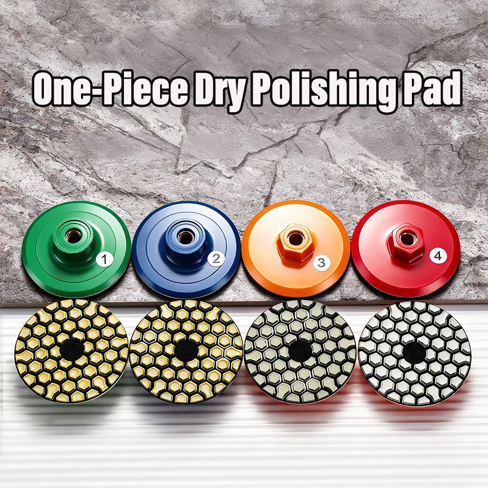 Diamond Integrated Dry Polishing Disc for Angle Grinder Tile Edge Chamfering Marble Granite Quartz Stone Surface Finishing Tools