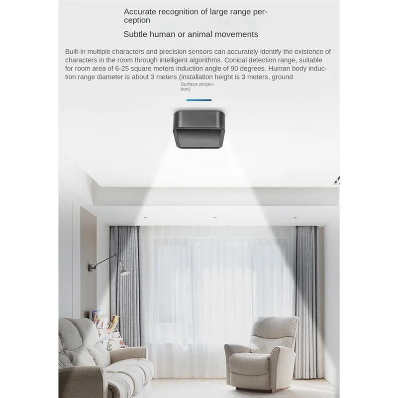 Sensor inteligente de presencia humana Wifi A003, detección de Radar de onda milimétrica, Sensor de movimiento PIR para el hogar y la Oficina