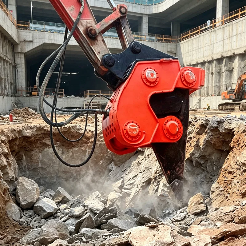 Customized Low Noise High Frequency Hydraulic Breaker 11-17Ton For Excavator, Rock Concrete Breaking Hammer Long Service Life