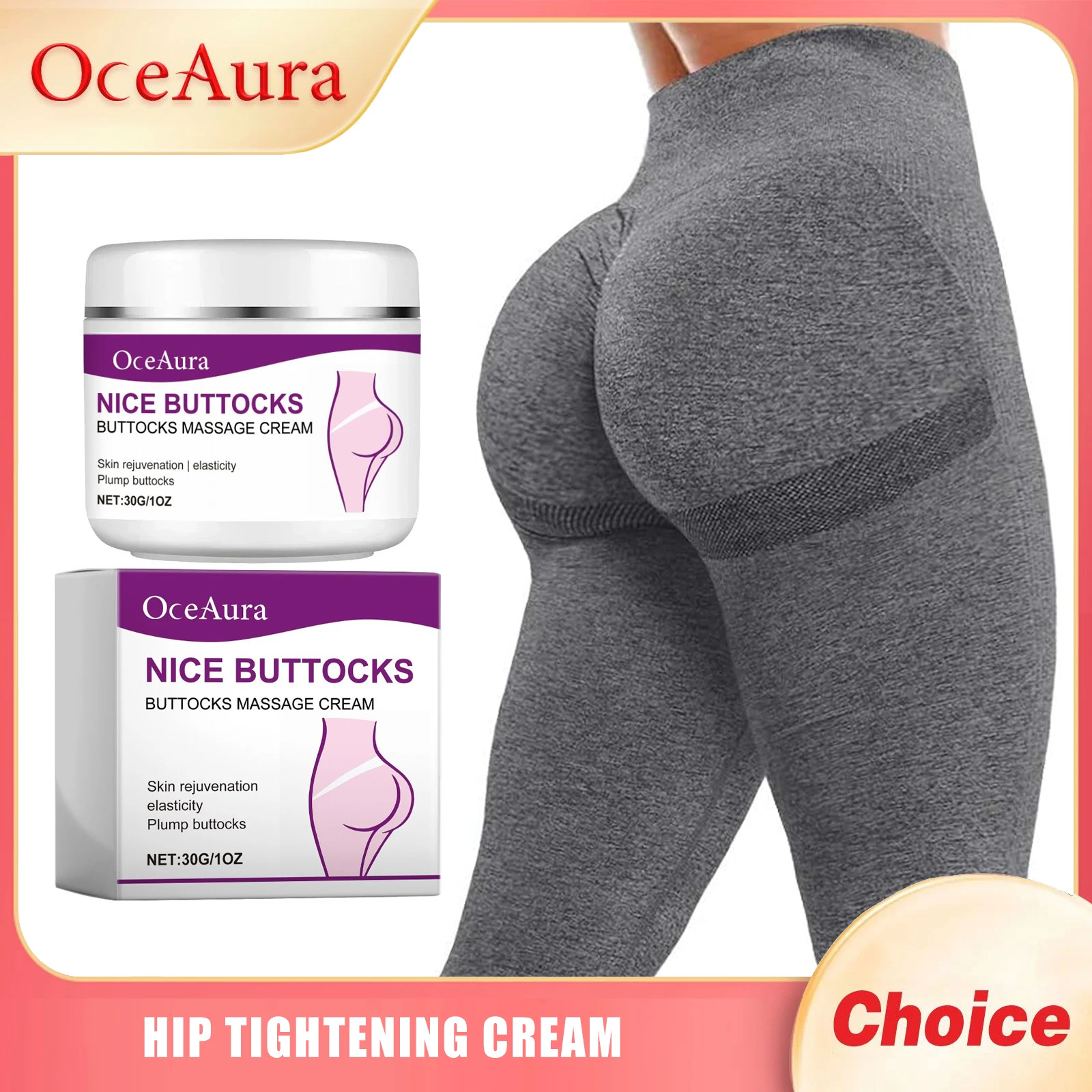 

OCEAURA Hip Tighten Cream Firm Skin Enhance Elasticity Improve Roughness Lift Epidermis Shaping Relieve Dryness Hip Sooth Cream