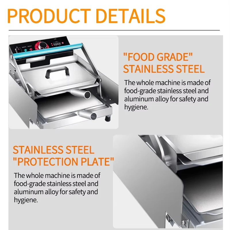 Máquina de plancha para hornear hamburguesas, bistec, horno eléctrico comercial para hornear hamburguesas, parrilla para pan, lote de doble capa, sándwich para bollos T