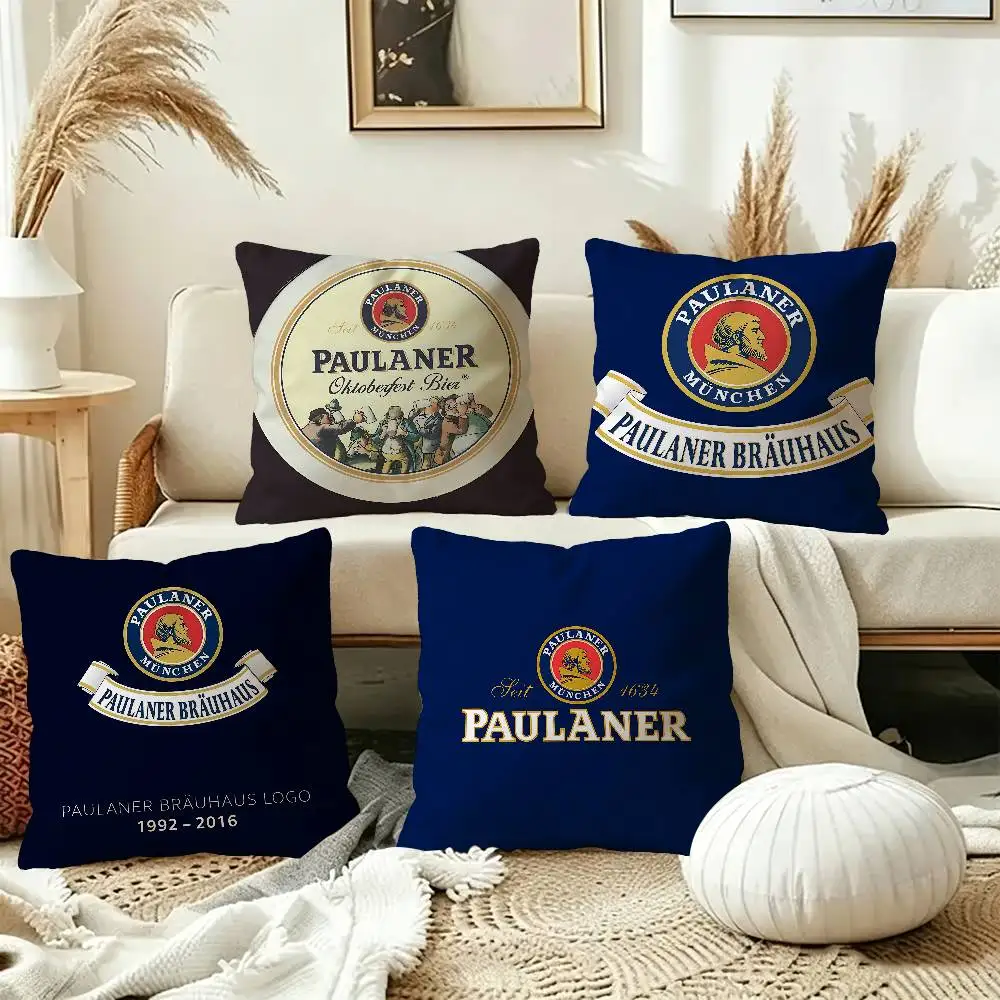 German Beer P-Paulaners Pillow Anime Pillow Sofa Bed Head Pillow Cover Cushion Cover 45x45 cm Fashion