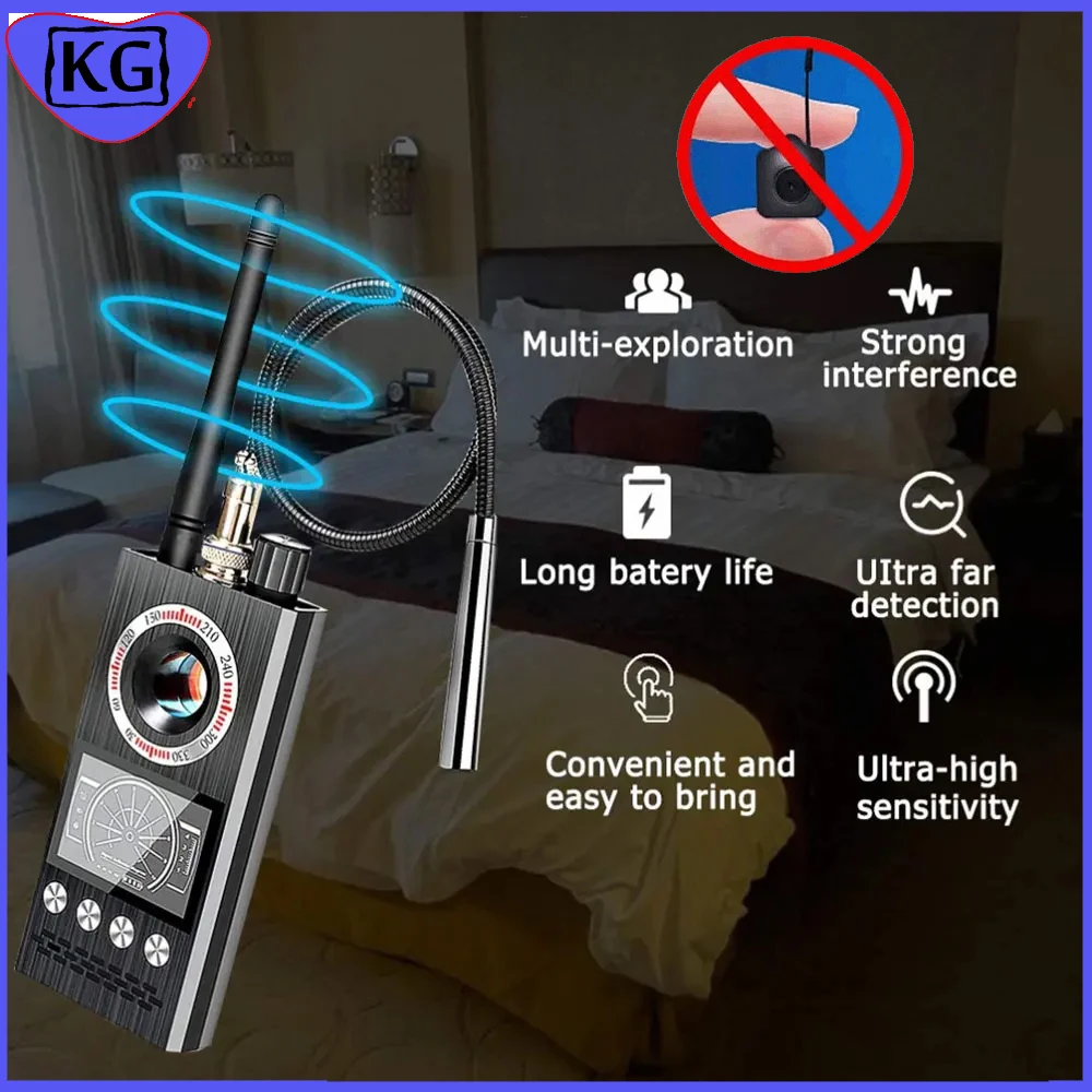 Detector De Câmera De Proteção De Segurança, Escavação De Sinal RF, Pinhole, Câmera Escondida, Bug De Áudio, GSM, Rastreador GPS, Dispositivos De Espião Finder