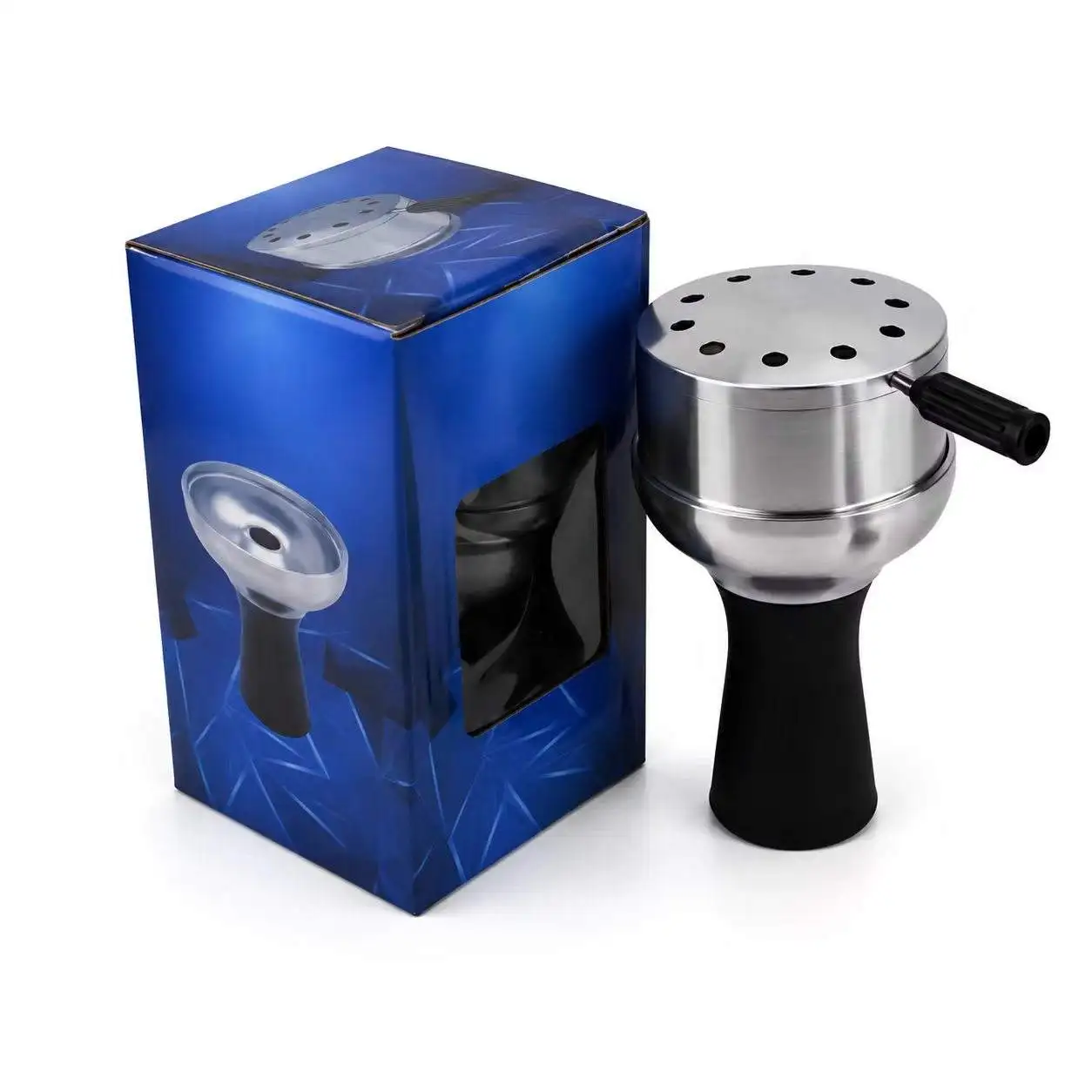 Shisha Hookah Metal Charcoal Holder Bowl With Cover Heat Management System Nargile Cachimbas Smoking Narguile Accessories