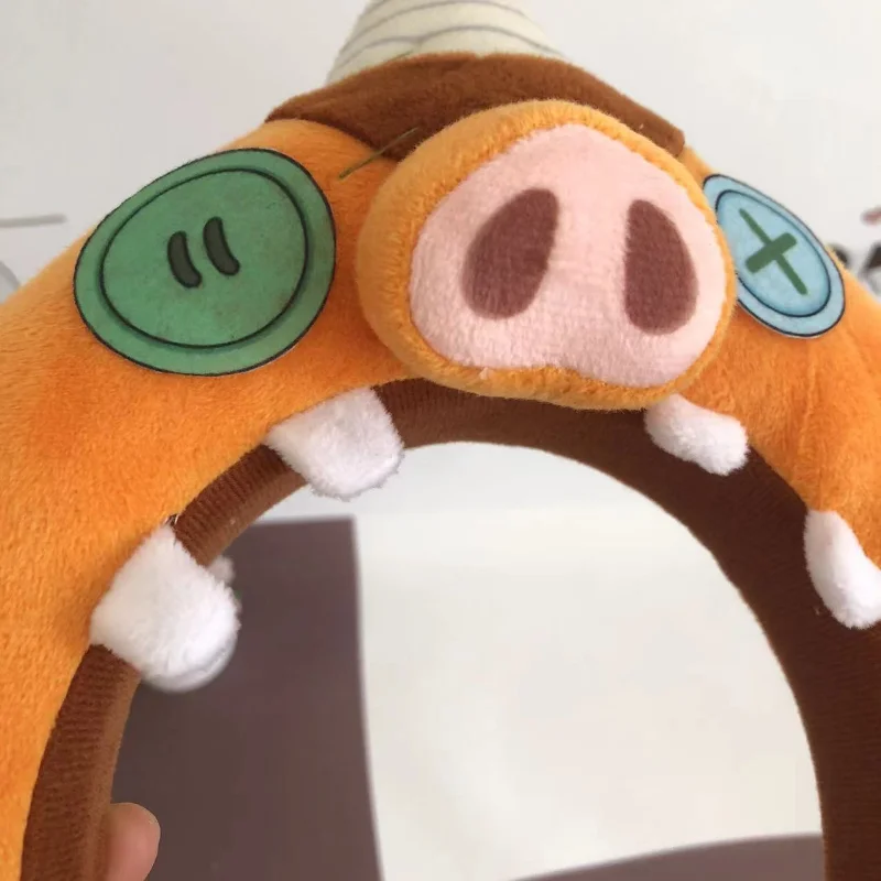 Legend of Zeldaes Game Figure Link Pig Cosplay Prop Kawaii Head Hair Band Cure Headwear Funny Cartoon Ear Hair Accessories Gift