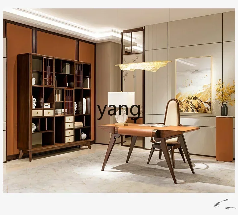 LTT New Chinese Book Chair Ebony Leisure Chair Solid Wood Computer Chair