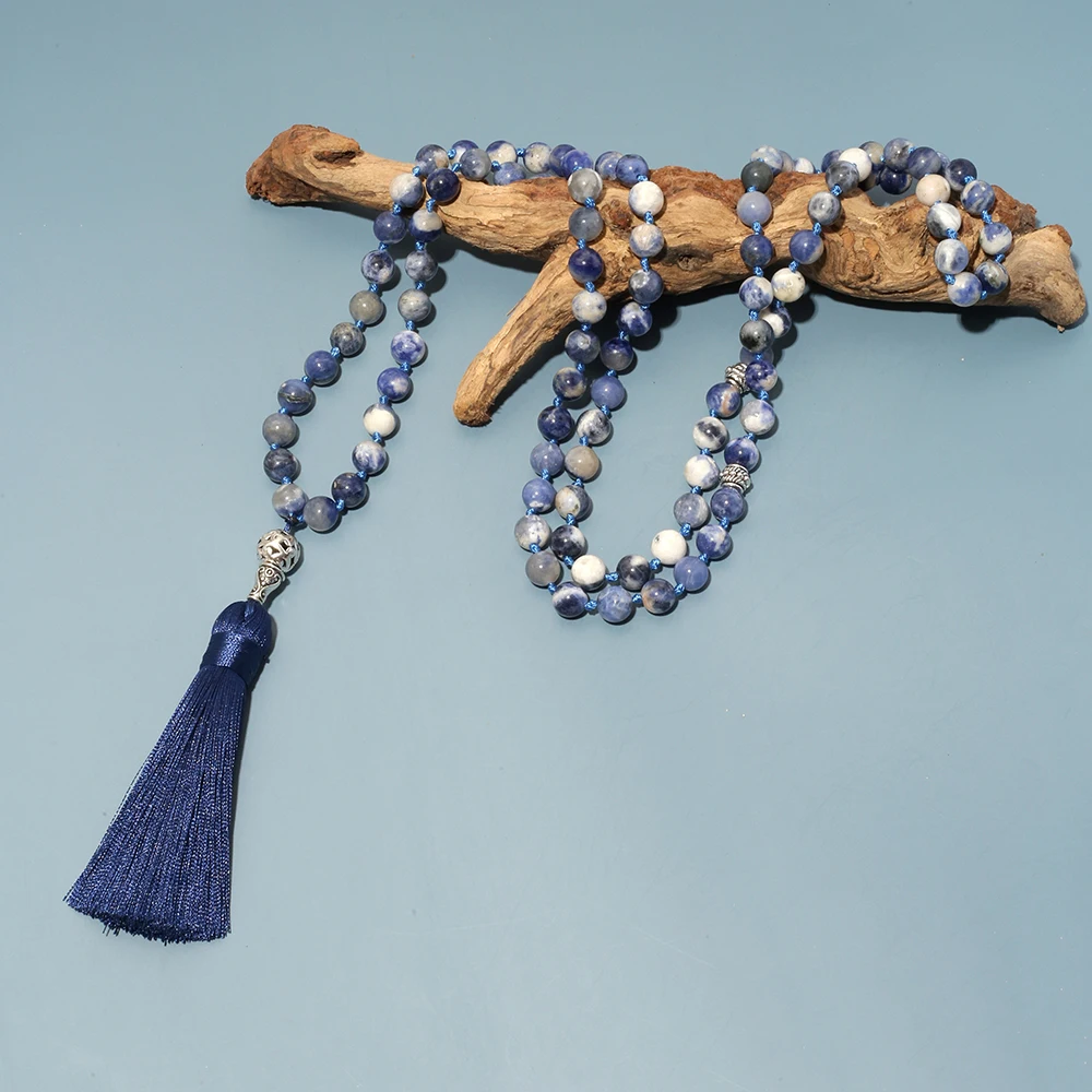 Islamic Muslim Tasbih Prayer Beads 8mm Sodalite Beads Knotted Tasbih 33 Beads Tasbih 99 Beads Jewelry