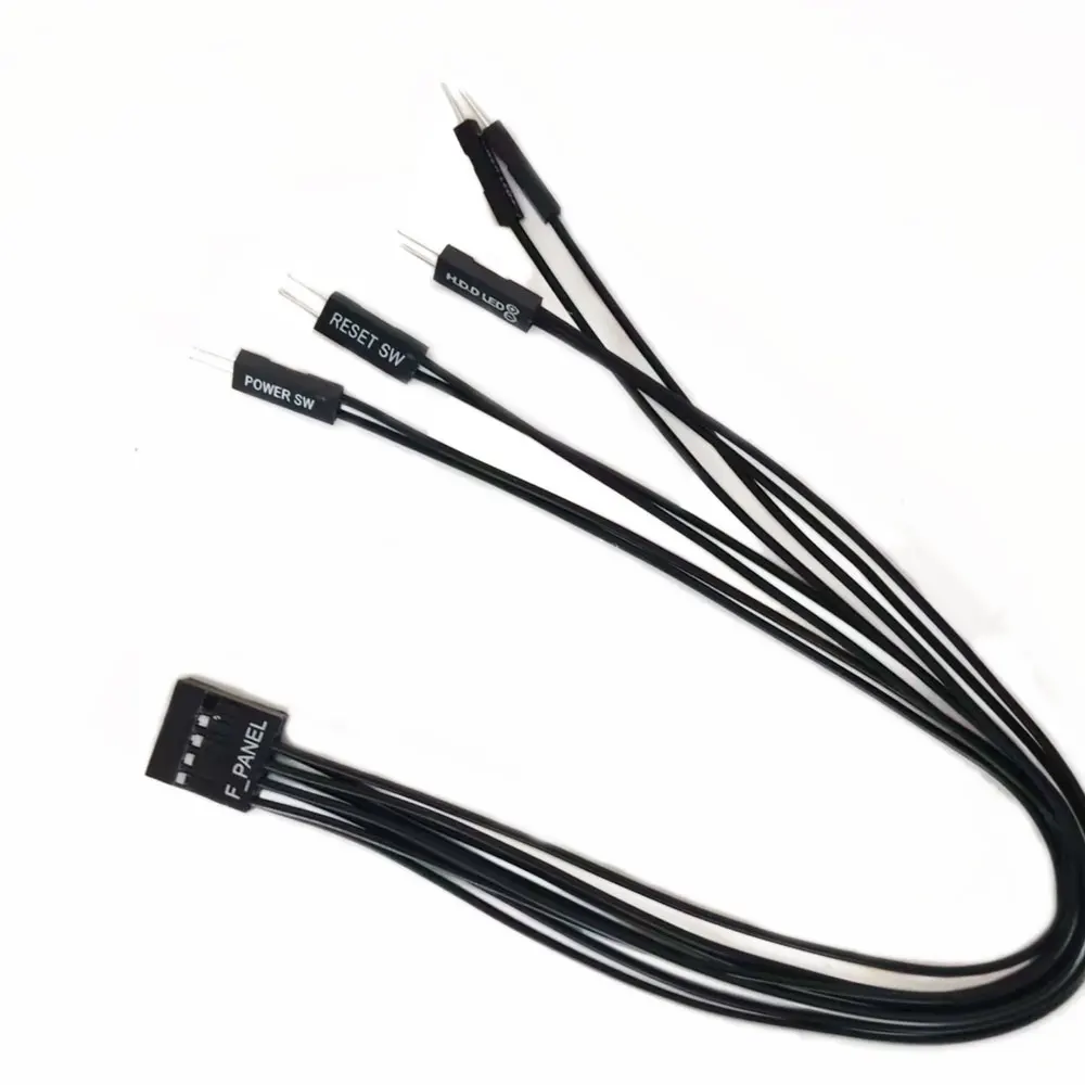 Angitu panneau avant MB 9 broches bouton d'alimentation réinitialiser câble d'extension F_Panel vers HDD Led/alimentation SW/réinitialiser SW/alimentation +-adaptateur