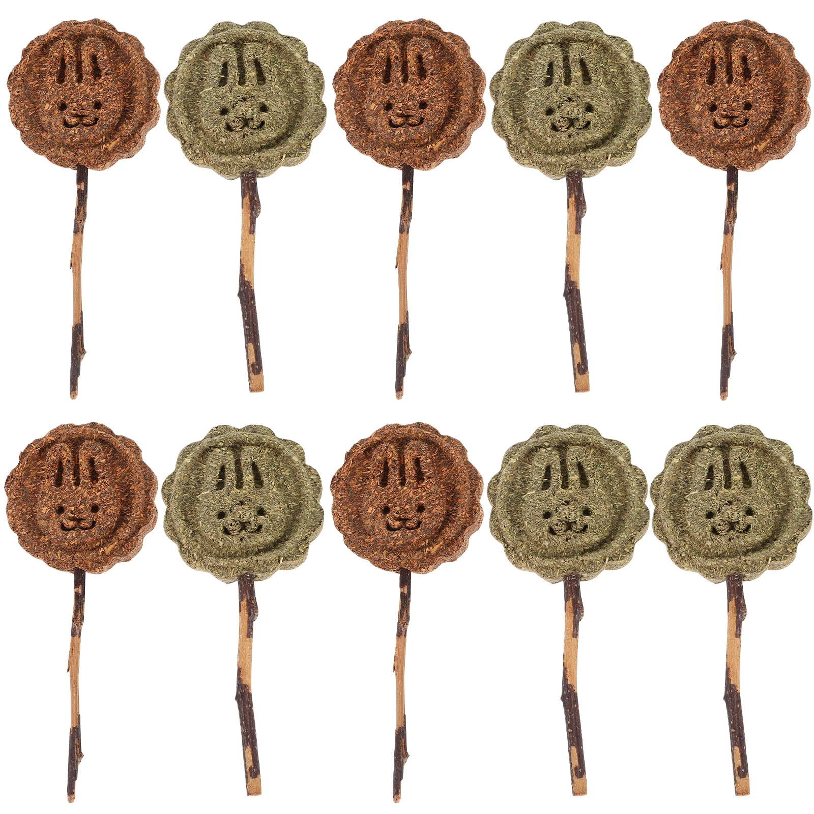 

10pcs Rabbit Lollipop Chew Molar Pet Toy Bunny Chewing Sticks Teeth Care Treat Fiber Playthings For Hamsters Guinea Pigs
