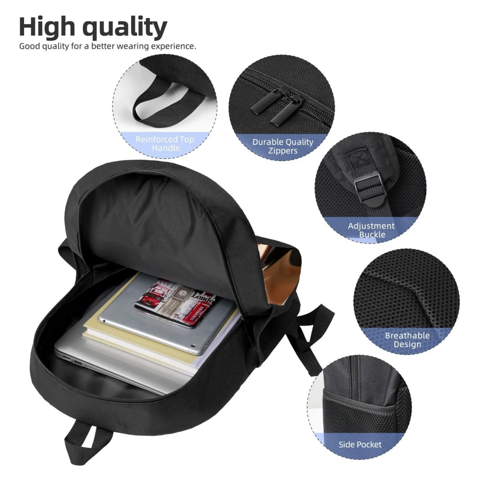 1PC Customizable Casual Unisex Backpack with Zipper Lightweight Simple Design for Leisure Travel And Daily Commuting