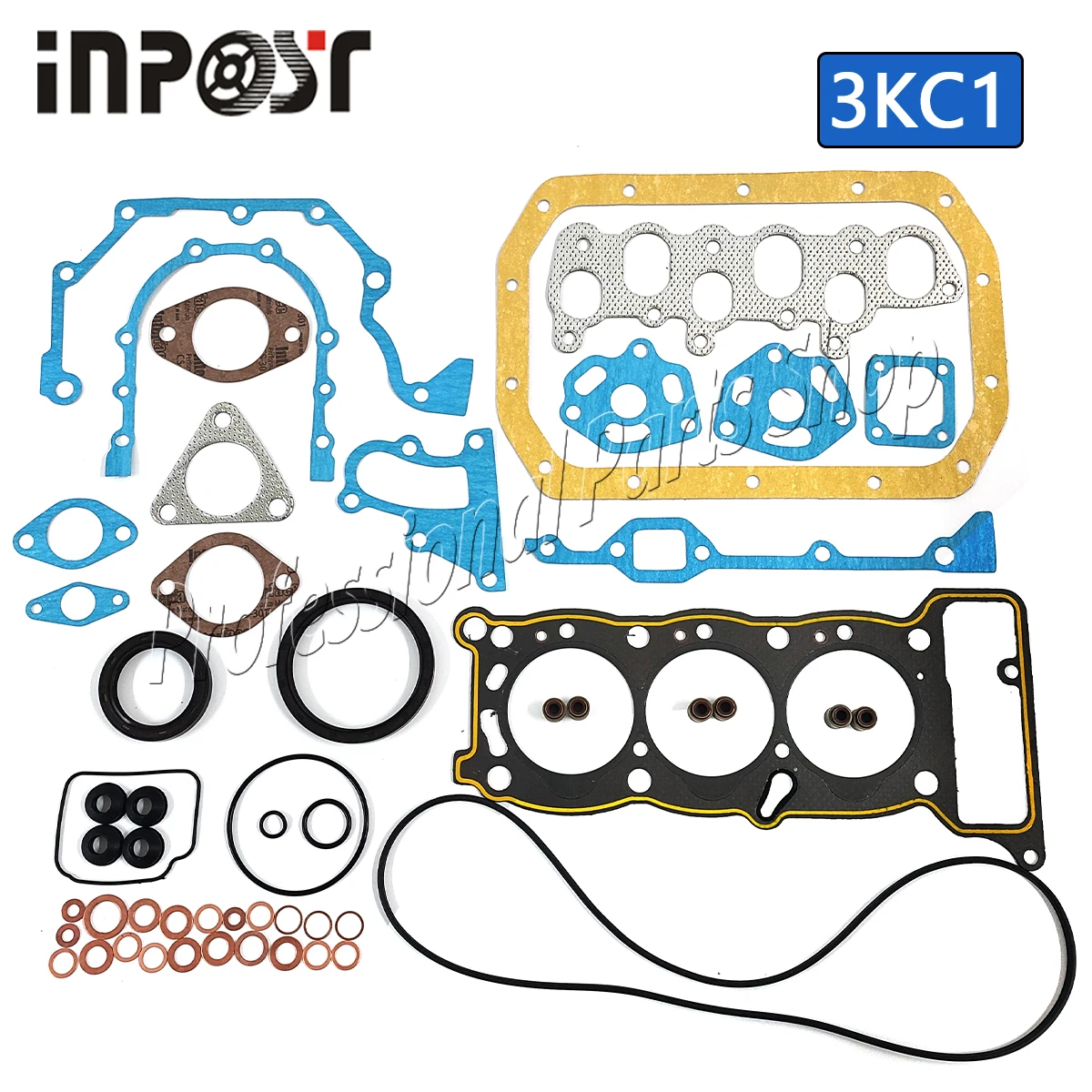 3KC1 Full Gasket Set With Head Gasket For ISUZU 3KC1 PA 3KC2 Engine Sumitomo S85UX S90F2 S100F2 8-94148737-0