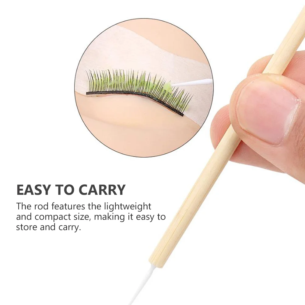 50 個竹眉毛ブラシクリーニングクリアリップグロスブラシまつげマスカラガール