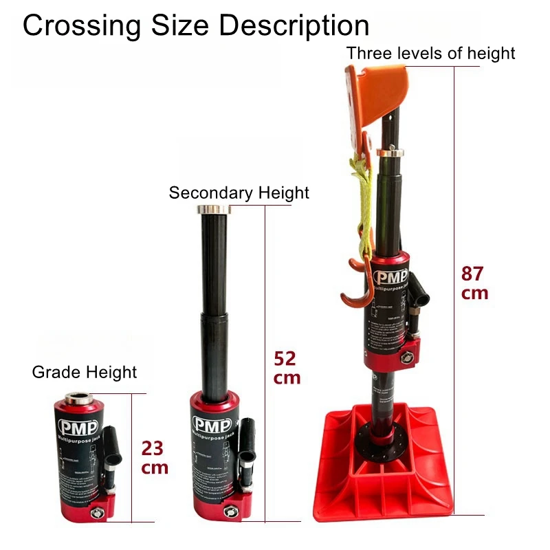 Large stroke hydraulic jack off-road vehicle extended monkey climbing pole lifter desert car extrication magic weapon