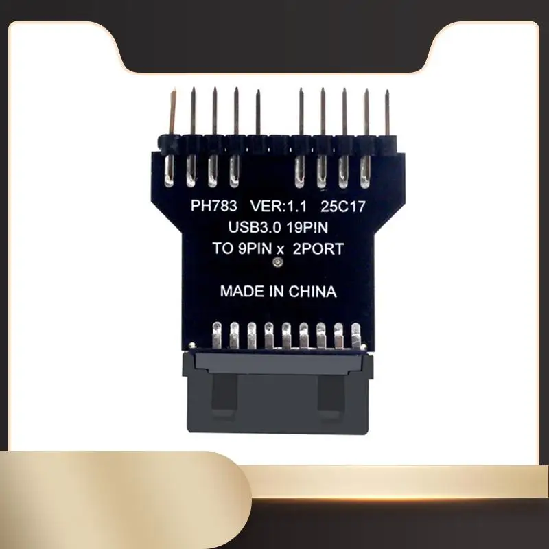 USB 2.0 9-Pin Header Splitter Adapter 1 To 2 Extension For Motherboard Dual USB Hub Connectors For RGB Fans-N36R