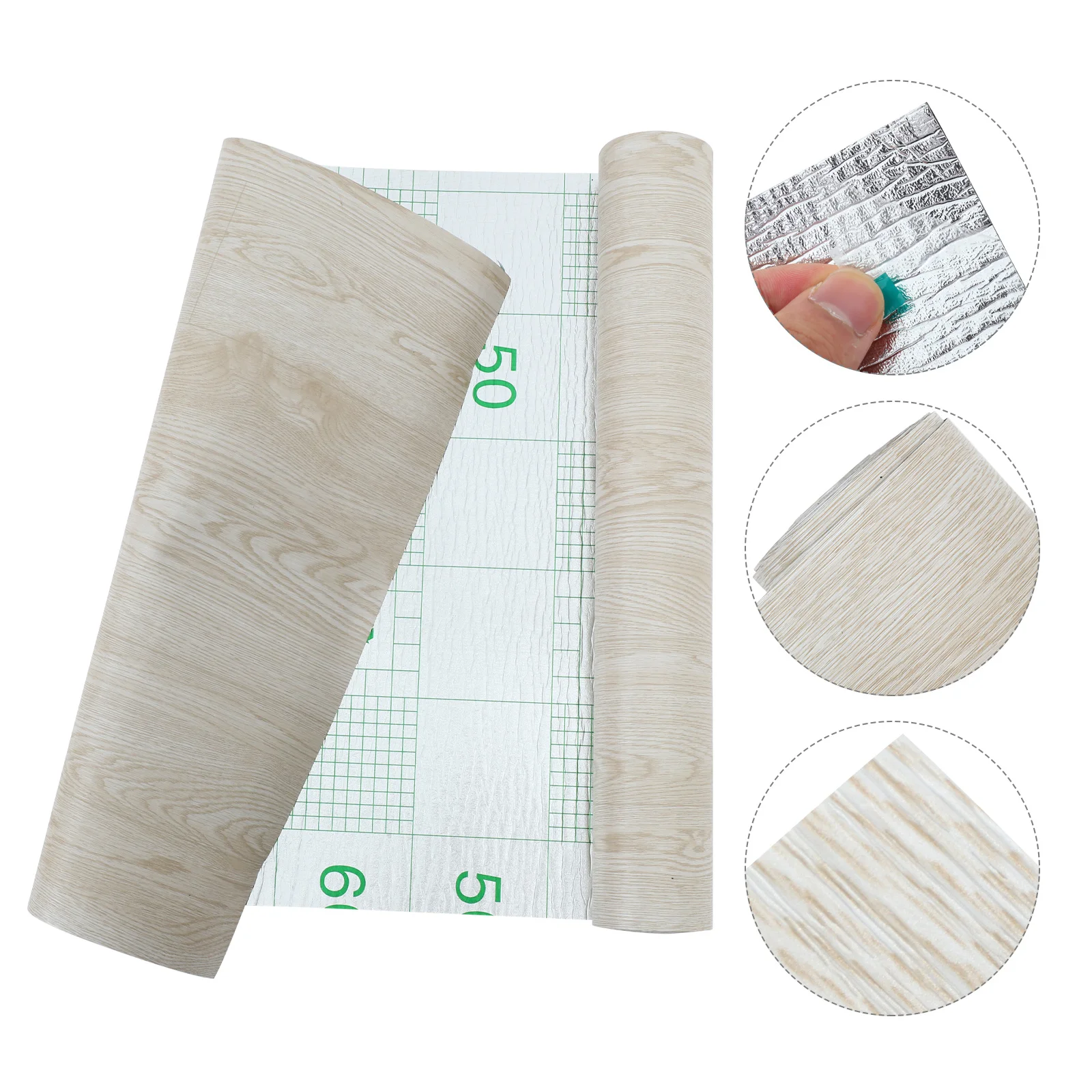 1 rotolo di pavimenti autoadesivi in PVC con venature del legno, piastrelle per pavimenti in stick, per camera da letto, soggiorno, cucina, ufficio, casa, rimovibili