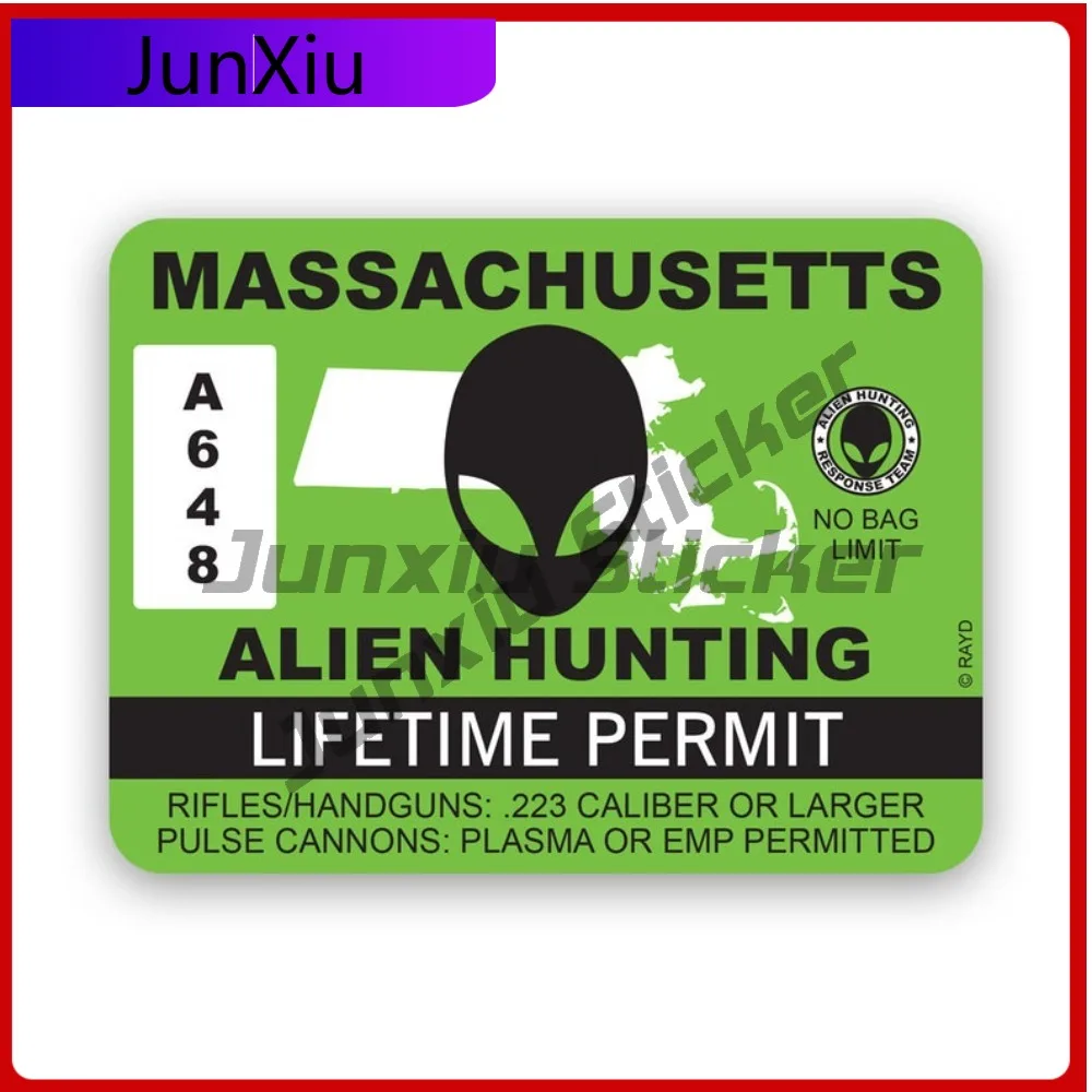 

Massachusetts Alien Hunting Waterproof Sun Resistant Cool For Truck Motorcycle Laptop Removable Easy To Remove Accessories