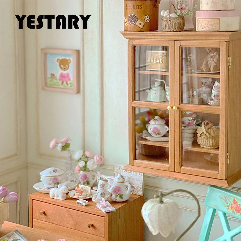 

YESTARY Doll Furniture For 1/6 Bjd Doll House Accessories Blythe Wooden Cupboard DIY Fashion Miniature Toys Dollhouse Furniture