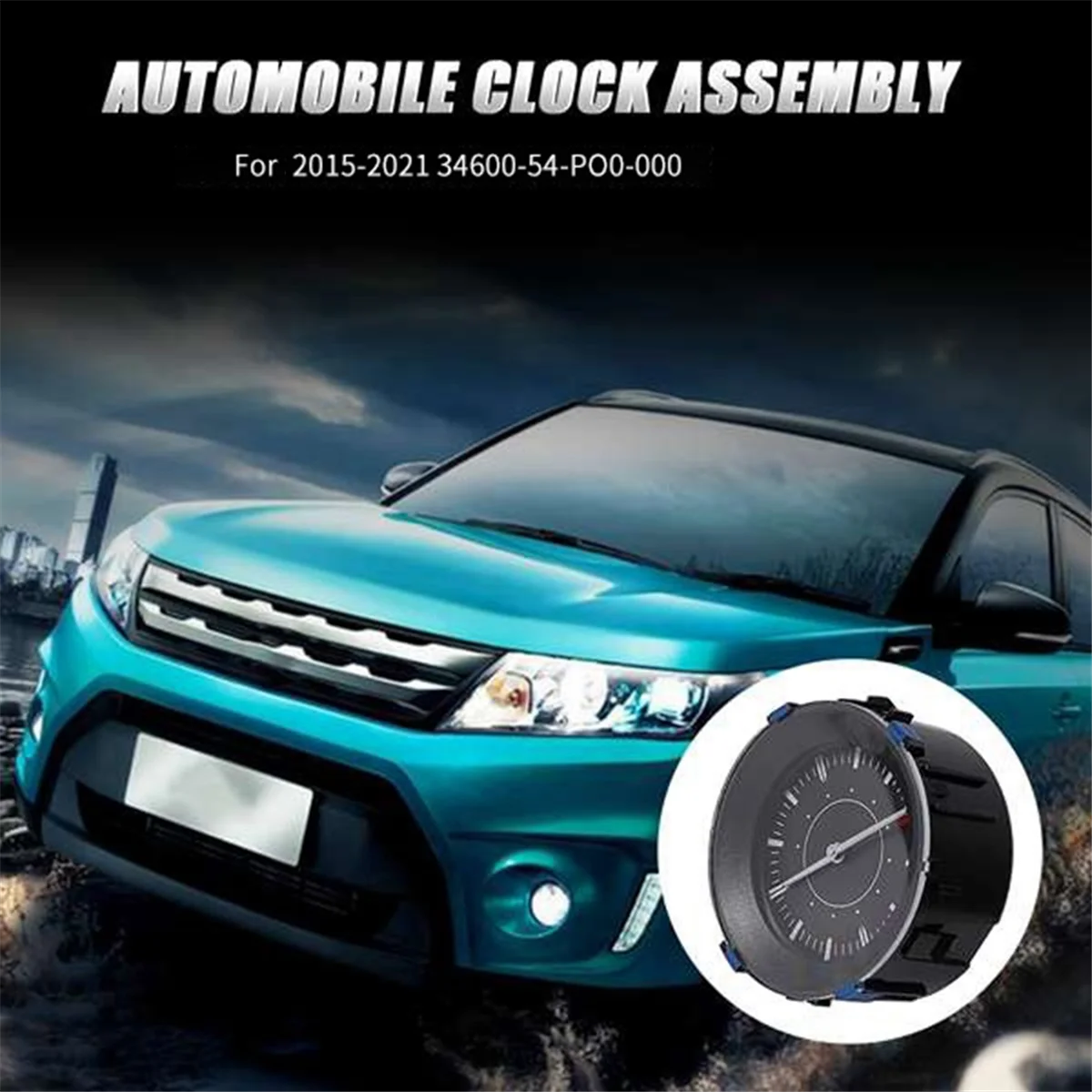 Car Instrument Panel Time Middle Clock Assembly for Suzuki Swift SX4 Vitara 2015-2021 34600-54P00-000 34600-54P01-000