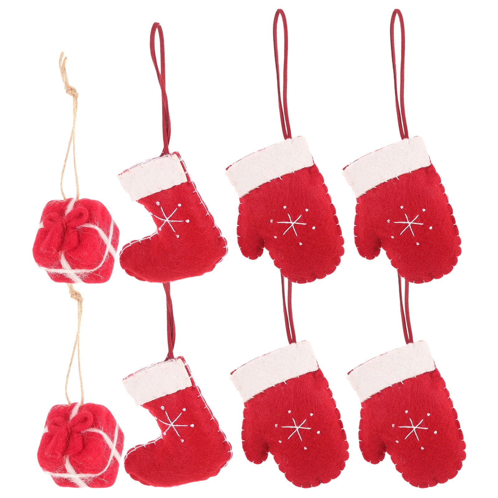 

8Pcs Xmas Wool Felt Pendant Decorations Christmas Tree Hanging Ornaments Festival Home Decor Gift Ornaments Xmas Tree Pendant