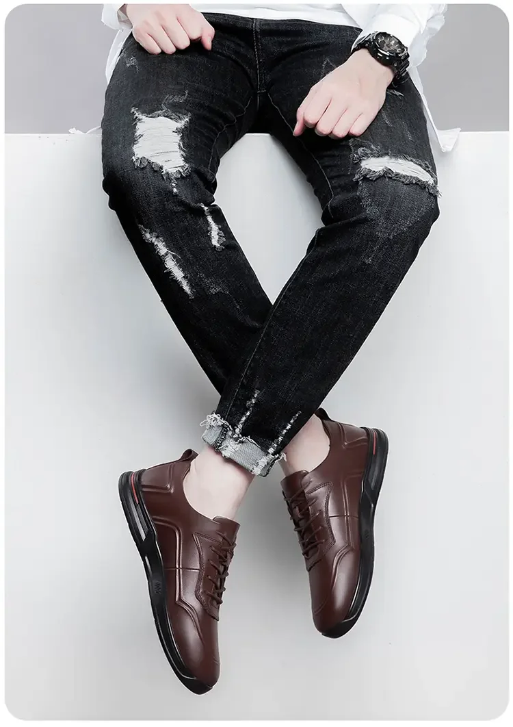 MODX 2025 high-end quality men's top layer casual leather shoes