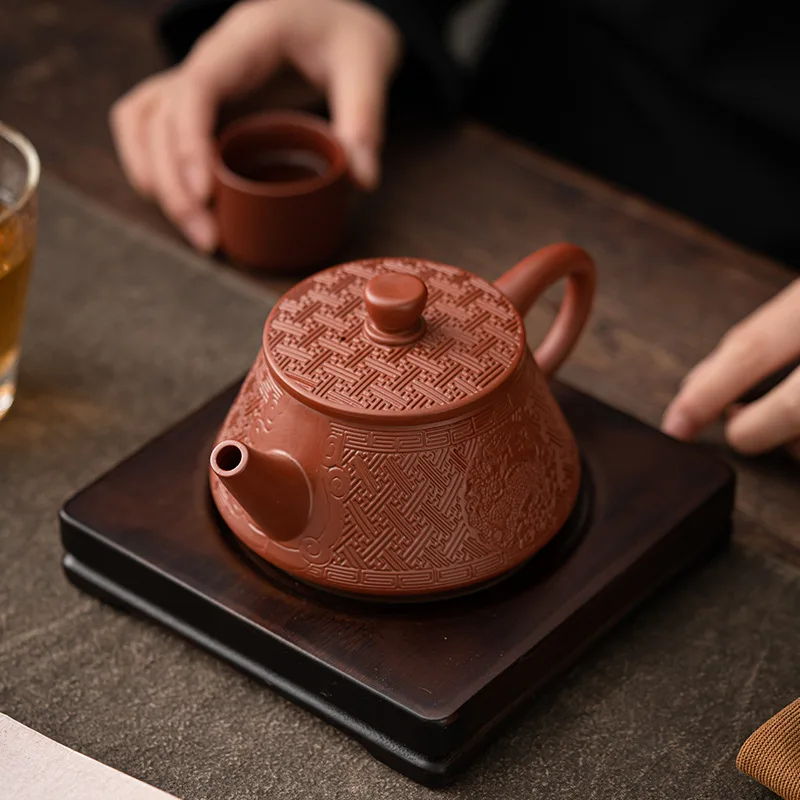 320cc High-end Yixing Purple Clay Teapots Handmade Pot Raw Ore Zhu Mud Kettle With Filter Zisha Tea Set Tea Services Gift