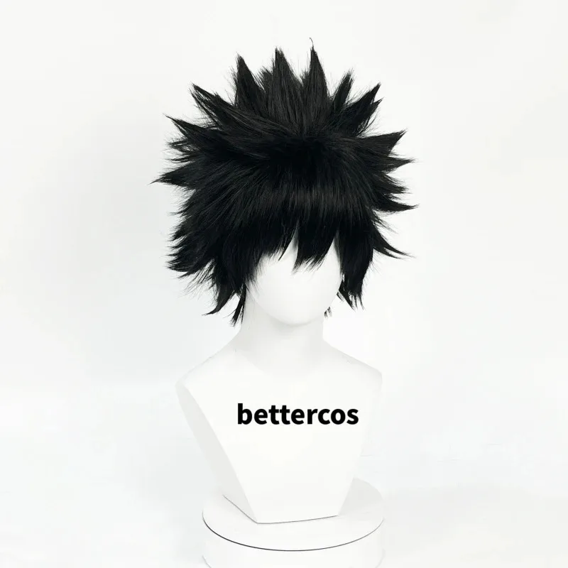 

25COSDabi Косплей Парик Аниме Короткие Черные Термостойкие Синтетические Волосы Парики Партии + Кепка Для Парика