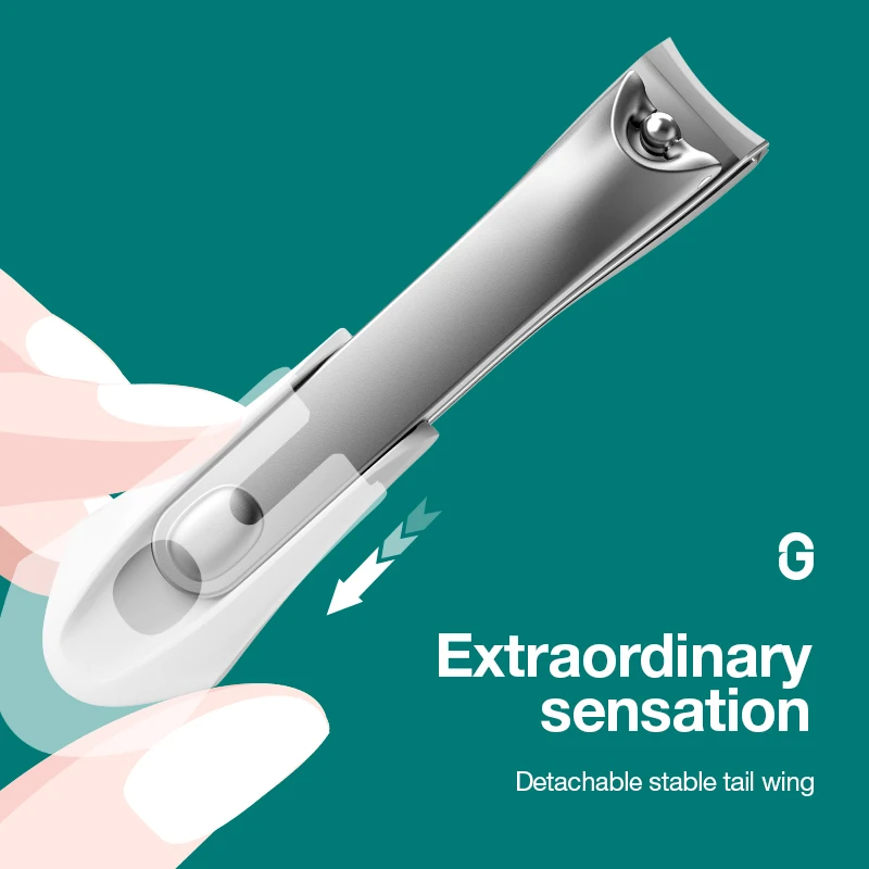 MR.GREEN Slim & Detachable Anti-Splash Nail Clipper Nóż do paznokci ze stali nierdzewnej, łatwy w użyciu, idealny w podróży