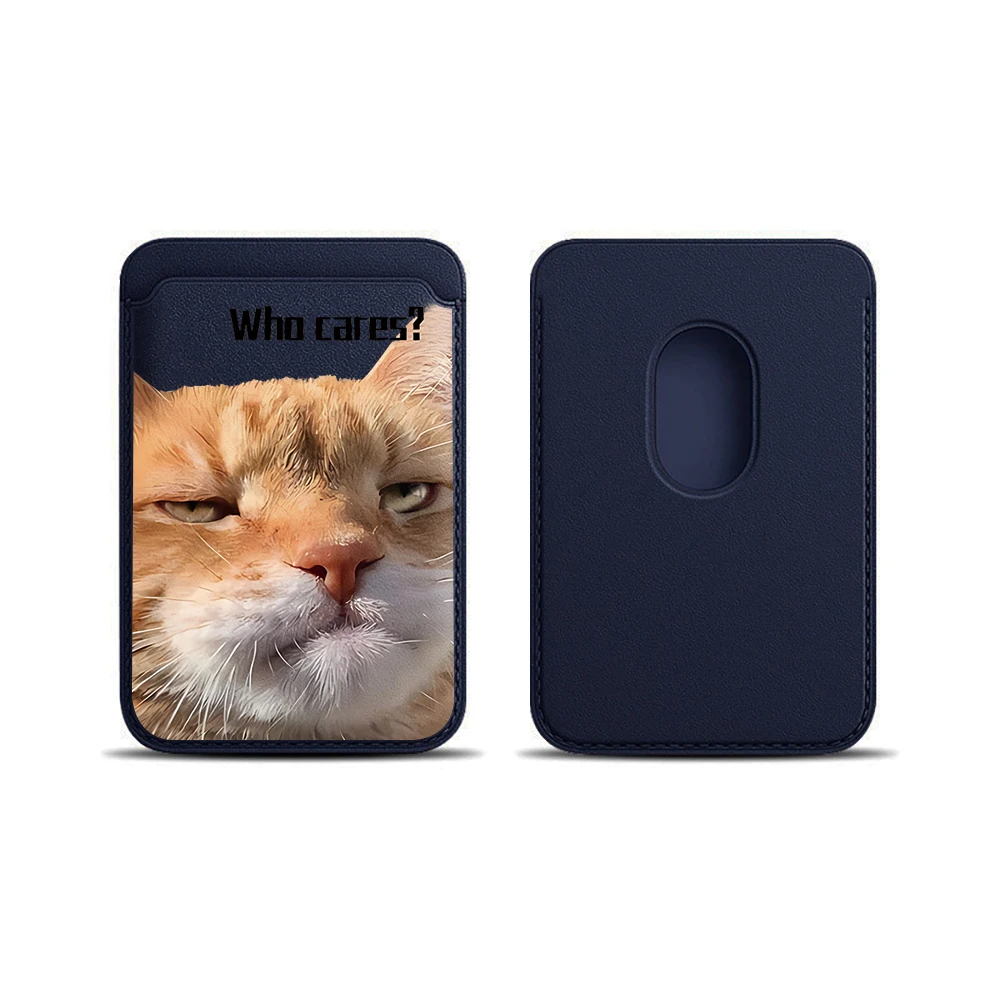 Kreatives Straßenkatzen-Leder-Kartenetui Handy-Kartenhalter für Magnetische Hülle Geeignet für alle iPhone Magsafe Karten-Handy-Rückentaschen – Detail 15
