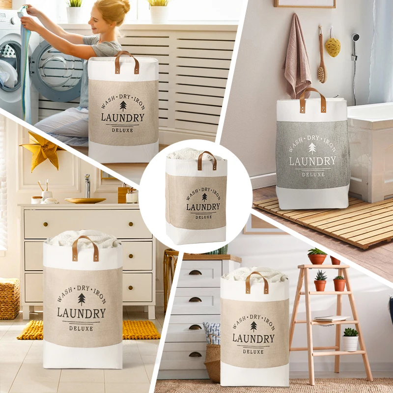 Mir à linge sale portable de grande capacité, panier à linge sale, panier de rangement en tissu pliant pour jouets, rangement domestique