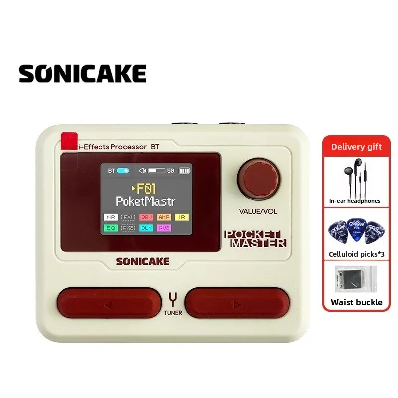 

SONICAKE Electric Guitar Comprehensive Effects Pedal Pocket Master Bass Drum Machine Internal Recording Pocket Master