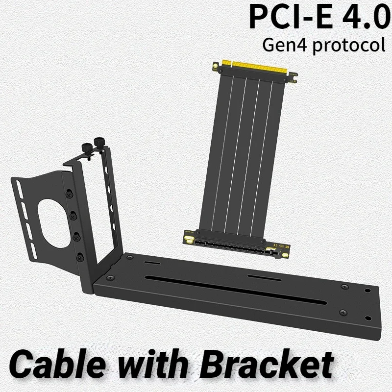 

New 4.0 Universal GPU Bracket Holder Kit PCIe 4.0 X16 Gen4 Riser Extender PCI-E 4.0 16X Riser 90 Degree Adapter Vertical ATX GPU